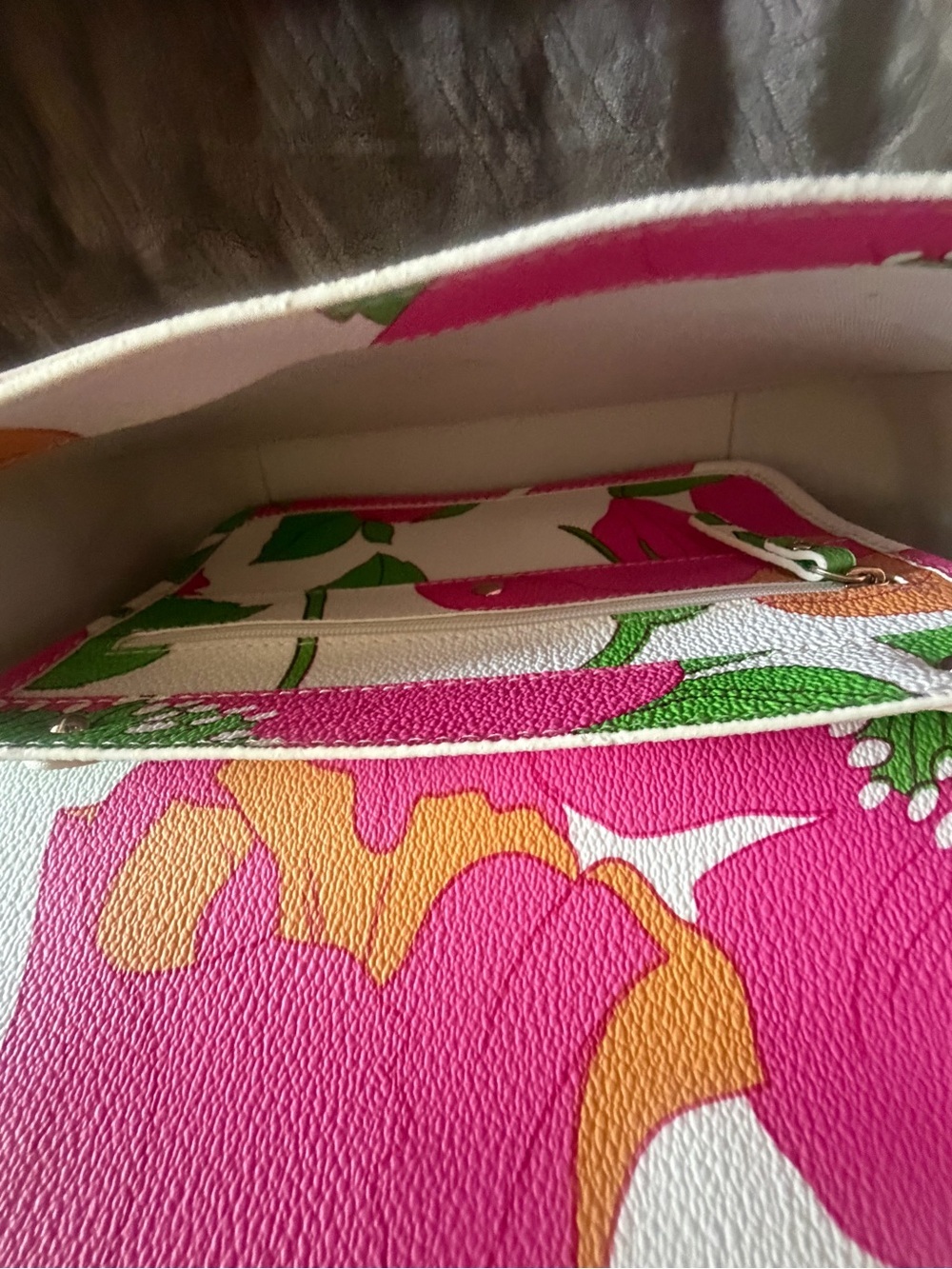 kate spade Pink and Green Floral Crossbody Bag - Picture 9 of 13